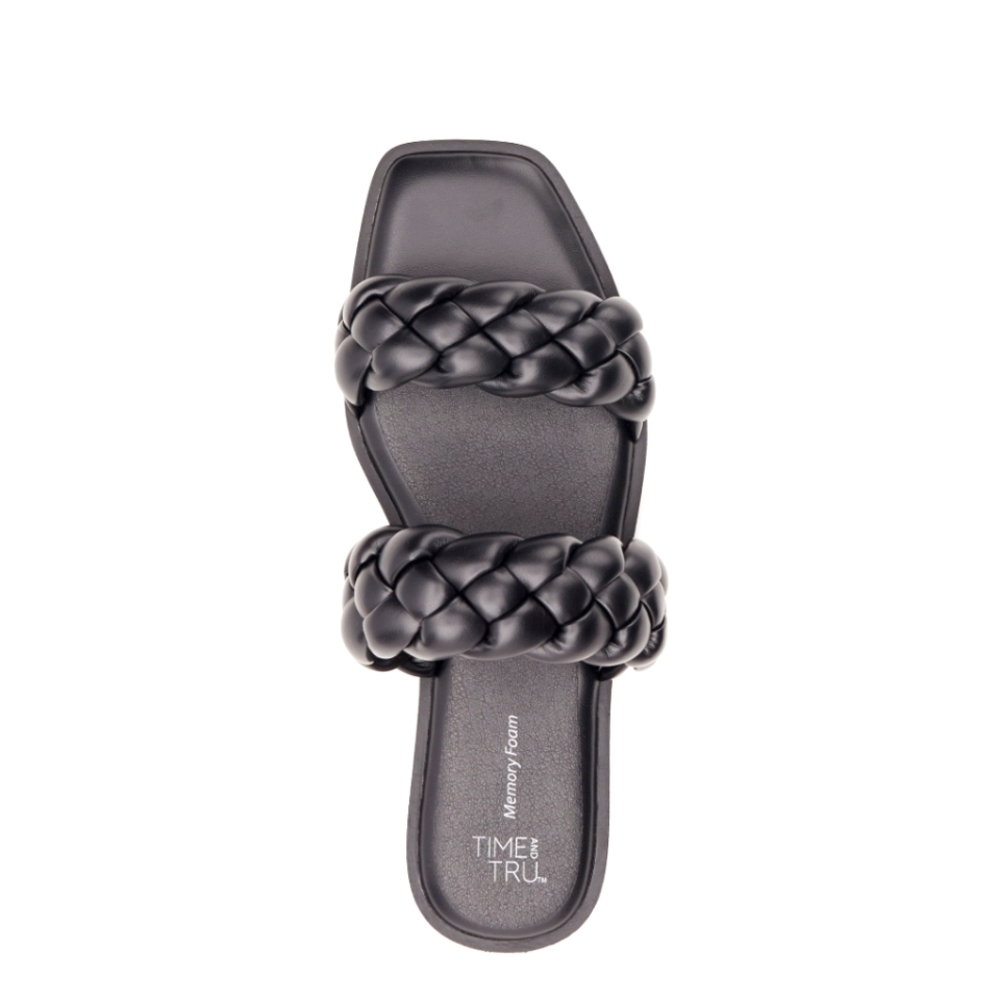 Time and Tru Women's Braided Two Band Sandals
